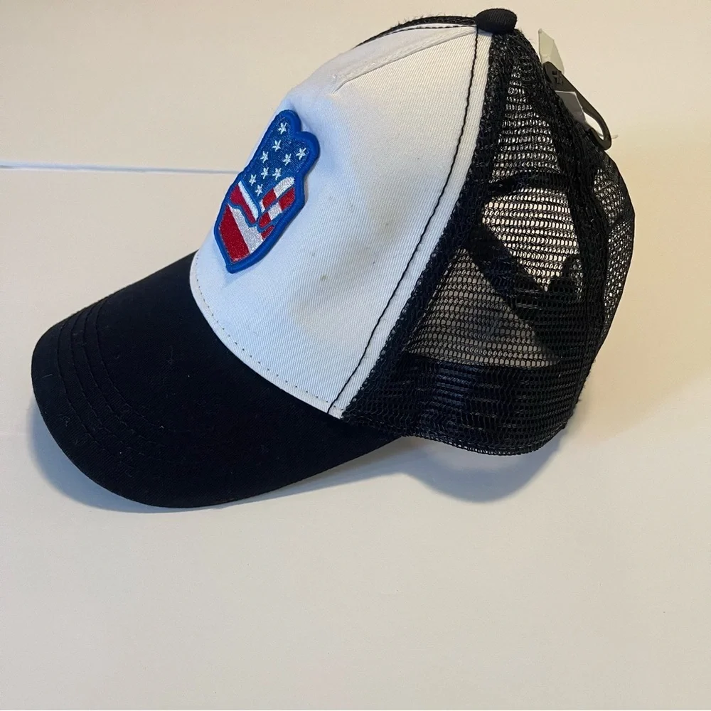Topman Trucker Hat Mens One Size NWT Adjustable USA Flag Patch